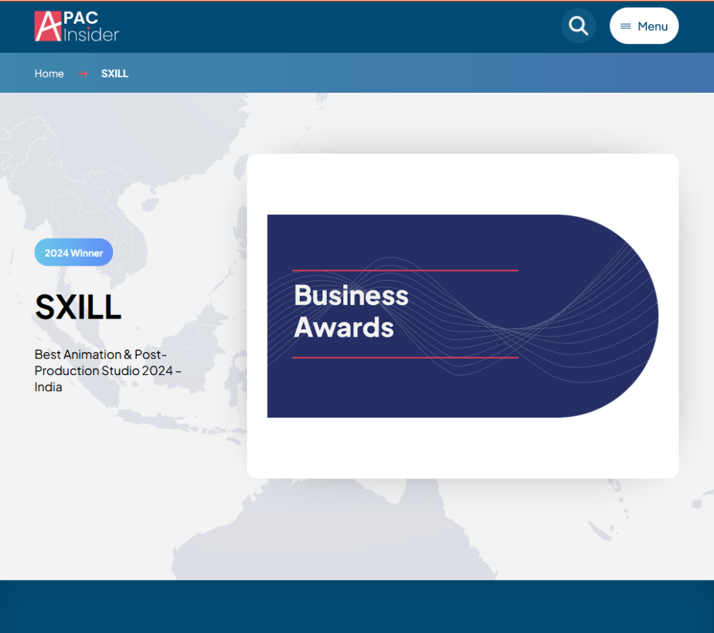 SXILL Wins UK Award - Best Animation and Post-Production Studio 2024